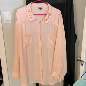Plus size peach top